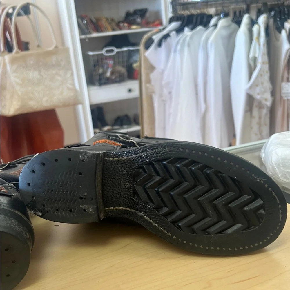 Harley-Davidson Black Combat Boots with Eagle Design - Picture 2 of 5